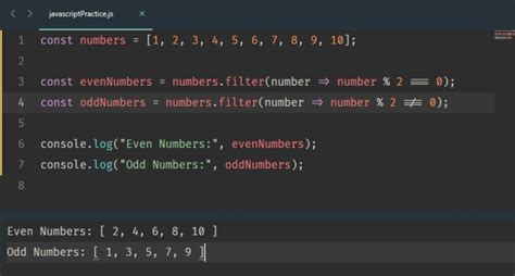 JavaScript: Finding Odd and Even Numbers – JS Commands.